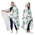 thumbnail image 2 of Wearable Blanket,Colorful Dinosaurs Plants Pattern Hooded Wearable Flannel Blanket for Adults & Teens,Winter Poncho Shawl Wrap Cape Cozy Anti-Pill,60"x80", 2 of 5