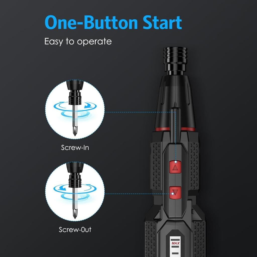 Rechargeable Electric Screwdriver Type C Charging 10Nm Torque Control Tool
