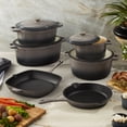 thumbnail image 6 of BergHOFF Neo Cast Iron Square Grill Pan 11", Oyster, 6 of 10