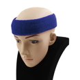 thumbnail image 1 of Dark Blue Cotton Sports Headband Exercise Sweatband Elastic Stretch Protector, 1 of 3