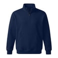 thumbnail image 3 of qafoshin Mens 1/4 Zip Pullover Sweatshirt Fall Winter Stand Collar Long Sleeve Shirts Trendy Casual Solid Color Pullover Tops with Pocket, 3 of 6