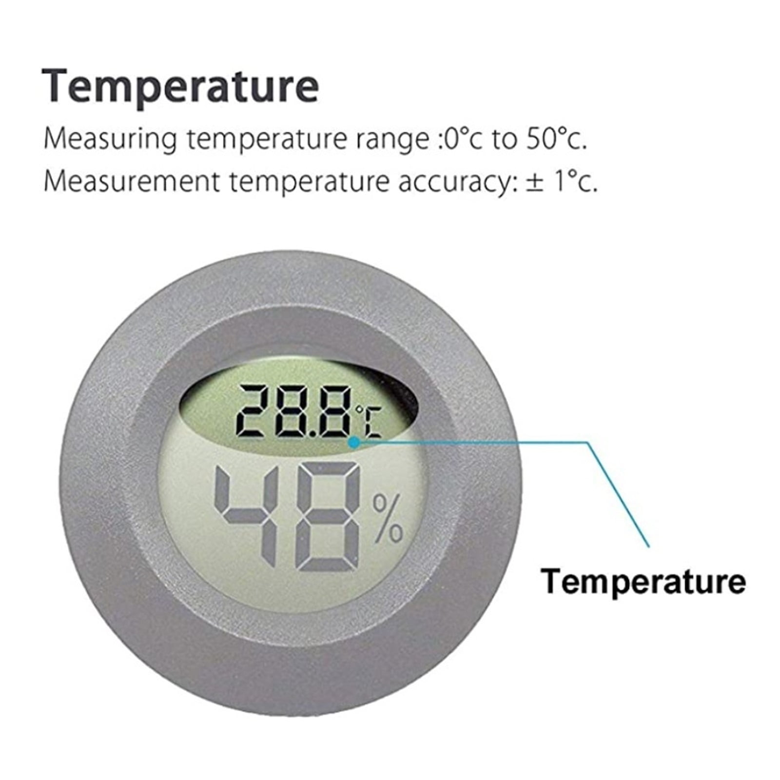 Mini Hygrometer Thermometer Fahrenheit or Digital LCD Monitor Indoor Room Humidity Temperature Gauge ,Simple Operation