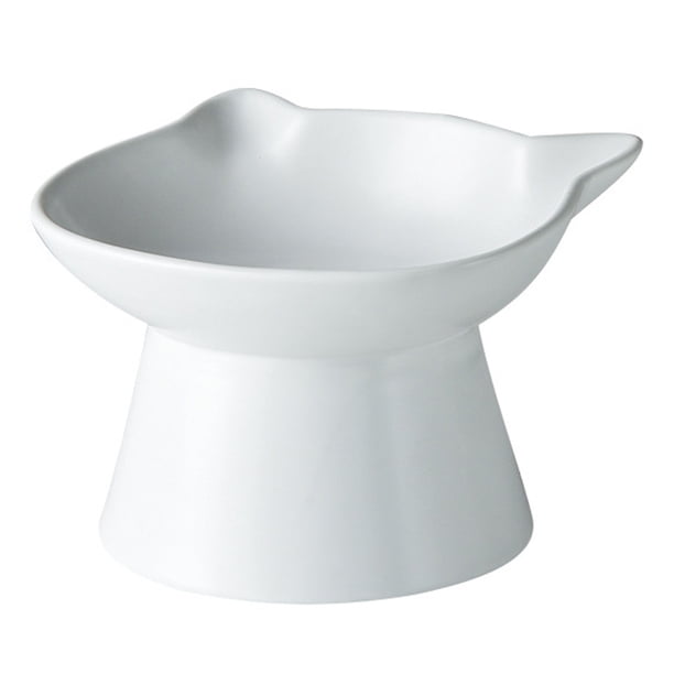 Cuenco elevado para gatos, cuenco de comida para gatos antivómitos inclinado y elevado que protege la columna vertebral, cuenco de comida para gatos MFZFUKR BST3006952-1