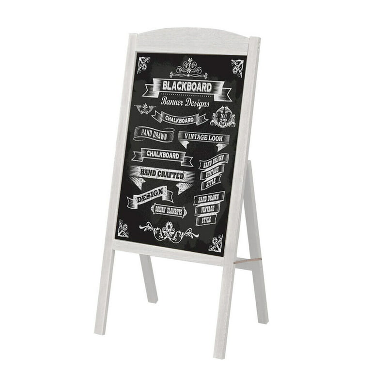 Loddie Doddie Extra Large 40x20 A-Frame Magnetic Chalkboard Easel with  Chalk Markers and Accessories, Double Sided Free Standing Chalkboard, A
