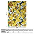 thumbnail image 4 of JEUXUS Cute Rubber Duck Throw Blanket Ultra Soft Warm All Season Yellow Cartoon Ducks Decorative Flannel Blankets for Couch Bed Chair Sofa Kids Adults Gifts, 4 of 6