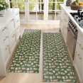 thumbnail image 4 of Kitchen Rugs Sets Of 2,Green Christmas Gingerbread and Tree Pattern Anti Fatigue Kitchen Mat Rugs Non Slip Washable,Decorative Kitchen Floor Mats for Kitchen,Sink,Laundry,17"X47", 4 of 5