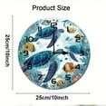 thumbnail image 2 of ZXCXRQFa Waterproof Sea Turtle Underwater Wood Wall Clock Silent Non-Ticking Kitchen Desk Clock Battery Operated Analog Decorative Round Clocks 10 in Garden Home Decor, 2 of 7