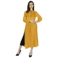 thumbnail image 5 of Moomaya Solid Hook & Eye Kurta Dress For Womens Long sleeves Indian Ethnic wearKurti, 5 of 7