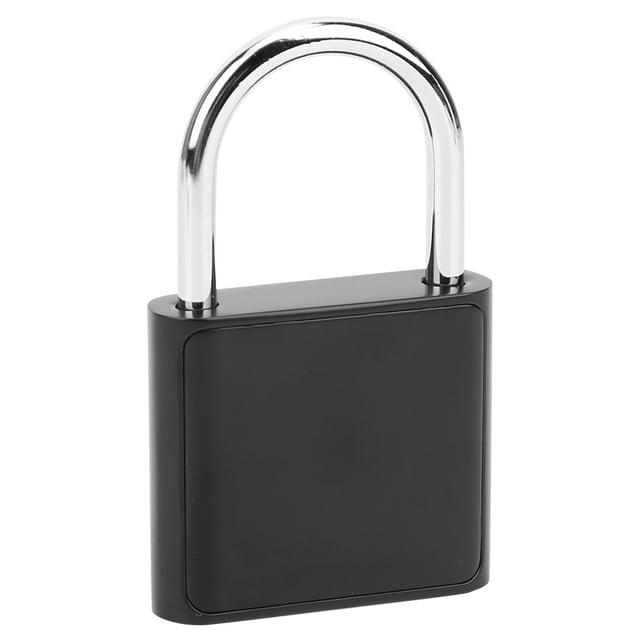 Electronic Padlock Zinc Alloy Padlock USB Rechargeable Keyless Padlock, Fingerprint Padlock, Padlock Cabinet for Backpack Luggage Anti-theft Silver,Black