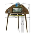 thumbnail image 2 of Bradley Floating 2-Piece Cubicle Section Desk with Keyboard Shelf in Rustic Brown and Yellow, 2 of 5