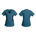 thumbnail image 3 of Yotami Womens Nursing Uniform Tops with Pocket Solid Color Comfort Top for Hospital Short Sleeve V-Neck Scrubs, Blue, S, 3 of 3
