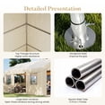 thumbnail image 4 of FOROUTIA 10x20ft Heavy-Duty Carport Canopy, khaki Gable Roof PE Garage, All-Weather Shelter for Car/Truck/SUV/Outdoor Storage & Party, 4 of 7