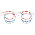 thumbnail image 1 of Minnieouse 3 Pieces Wax Cord Braided Bracelet Women Multi-colored Style Girls Hand Beach Rope Jewelry Crystal Shell Bohemian Bracelets Como se muestra 2Conjunto, 1 of 6