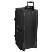 New York Xpress 36 Foldable Rolling Duffel Bag with Wheels, Durable Polyester Travel Bag, Black,Tb328