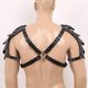 thumbnail image 4 of Armadura de hombro Correa de pecho de cuero Caballero ajustable Disfraz de cosplay Ropa de club, 4 of 5