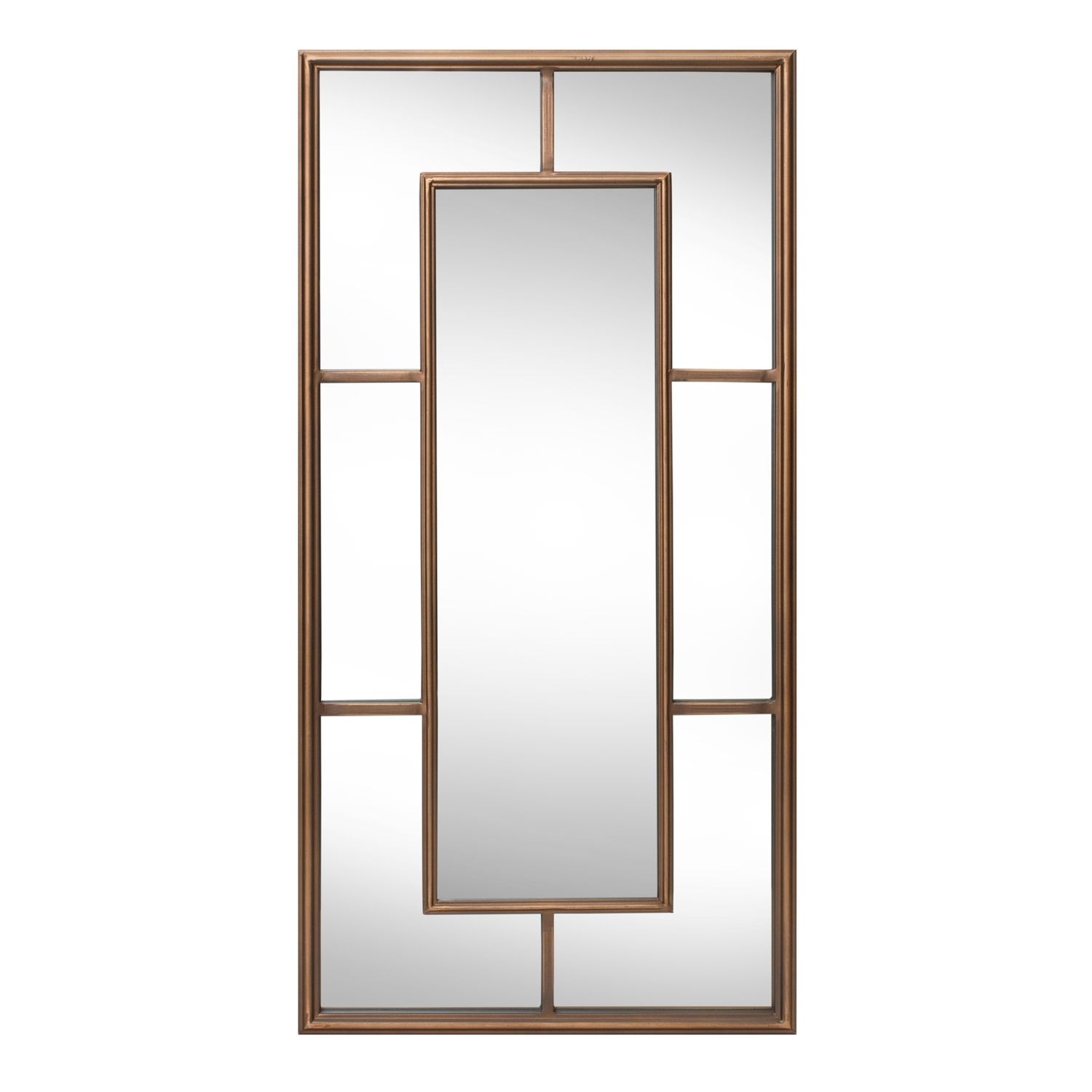 Melrose International Window Paned Iron Wall Mirror 31.5"H
