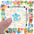 thumbnail image 3 of 35pcs-50pcs Hawaiian Stickers Tropical Summer Stickers Fun Beach Decals for Laptops Suitcase Phone, 3 of 5