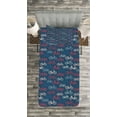 thumbnail image 3 of Ambesonne Bicycle Quilted Bedspread Set 2 Pcs, Bike Sketches on Blue, Twin Size, Multicolor, 3 of 3