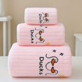 thumbnail image 1 of Toalla de cara suave para niños, toalla de baño, juego de tres piezas, absorbente, no se desprende fácilmente, de terciopelo coral, para lavarse la cara, para limpiar el cabello, toalla femenina, 1 of 6