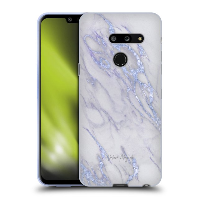 Head Case Designs Officially Licensed Nature Magick Marble Metallics Indigo Soft Gel Case Compatible with LG G8 ThinQ