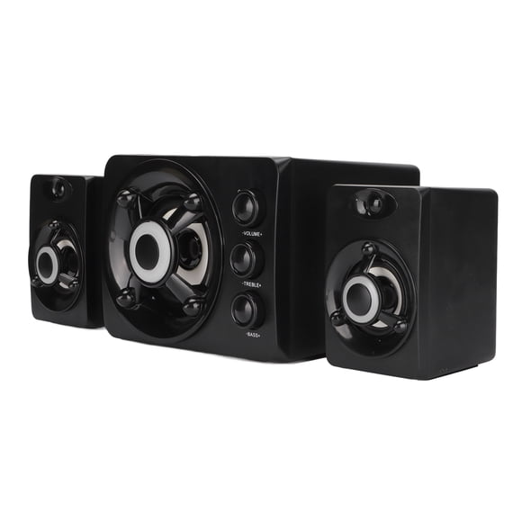 USB Powered Speakers, Mini Multimedia Speaker Volume Control Stereo For PC For Gaming New Black