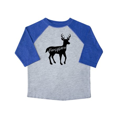

Inktastic Pennsylvania Black Deer Silhouette Gift Toddler Boy or Toddler Girl T-Shirt