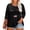 BlackB0313W&16, variant on Trgacdwlo XL-5XL 1776-2026 250 Anniversary USA T Shirt Flag Print Plus Size Shirts for Women 3/4 Sleeve Independence Day Freedom Fourth of July Shirts for Women