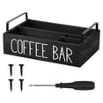 thumbnail image 2 of FUYGRCJ Coffee Station Organizer 4 Compartments Coffee Bar Accessories Organizer with 2 Handles Wood Coffee Pods Holder Storage Basket Versatile Coffee Organizer Station, 2 of 10