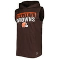 thumbnail image 2 of Men's MSX by Michael Strahan Brown Cleveland Browns Relay Sleeveless Pullover Hoodie, 2 of 3