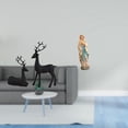 thumbnail image 2 of Elegante juego de figuras de resina de María y el reno, escultura artística de dama para sala de estar, oficina, escritorio, exhibición, regalo, 2 of 8