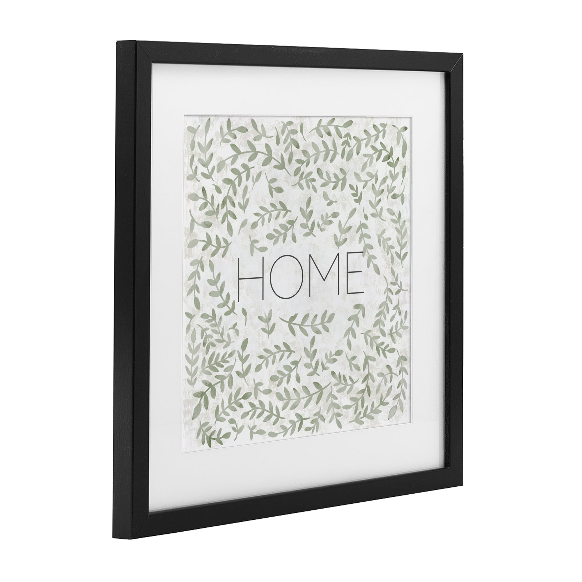 Stupell Industries Curved Ivy Sprigs Greenery Black Framed Print Under Glass, design by SD Graphics Studio
