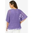 thumbnail image 2 of Jessica London Women's Plus Size Crochet Cardigan, 2 of 3