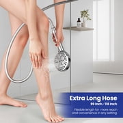 JOMOO Shower Hose Extra Long 98 Inches Flexible Stainless Steel Handheld Shower Head Hose with Brass Insert and Nut, EPDM Inner Tube, Anti-Kink Chrome Shower Head Hose Replacement