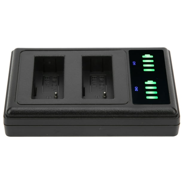 Cargador de batería para cámara de doble pantalla Nikou negro