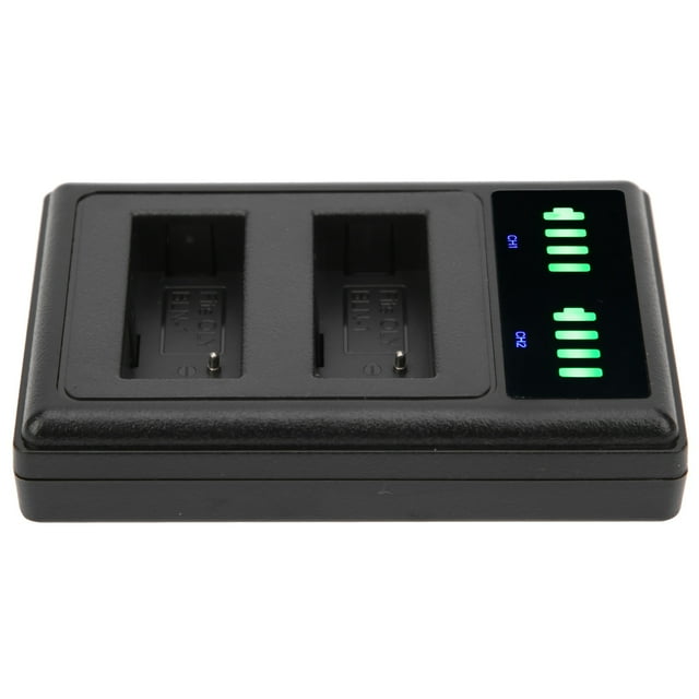 Cargador de batería para cámara de doble pantalla Nikou negro