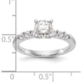thumbnail image 4 of 14K White Gold Lab Grown Diamond Si1/Si2, G H I, Peg Semi-Mount Eng Ring (Size 7) Made In India rm2754e-039-7wlg, 4 of 5