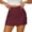 Wine, variant on Asymmetric Skirt Shorts Style Pleated A Line Skort with Pockets Swim Skirt XL