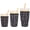 Black paw, variant on 3 Pack Reusable Iced Coffee Sleeves - Insulator Sleeve for Cold Beverages, Neoprene Coffee Cup Holder (Heart)