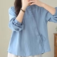 thumbnail image 5 of Mifsaly Boho Tops for Women Button Down Long Sleeve Summer Top Side Tie Loose Fit Breathable Cotton Shirts Casual Elegant Vacation Blouses 2026 L, 5 of 6