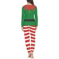 thumbnail image 3 of Renewold Breathable Pjs for Women Long Set 2 Pieces Softness Scoop Neck Pajama Indoor Size XS Christmas Elf Snug-Fit Sleepwear Athletic Clothing for Vacation Home Life, 3 of 4