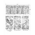 thumbnail image 3 of Grey Flower Curtain Valance for Windows/Living Room/Kitchen/Bathroom/Café, Short Rod Pocket Tier Curtain Window Treatment Panel Vintage Farmhouse Boho Leaf Spring Plant Topper Curtain 54''x18'', 3 of 6