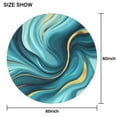 thumbnail image 6 of Teal and Gold Marble Splatter Pattern Round Tablecloth 60"x60",Wrinkle Wipeable Table Cloth for Kitchen Dining Room Picnic Patio Party, 6 of 6