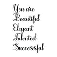 thumbnail image 2 of Girls You're Beautiful Elegant Talented Encouraging Quotes & Sayings Wall Decal Decoration Quote for Motivation and Inspiration Successful Lasts Years and Easily Removable - Size: 12 In(W) x 20 In(H), 2 of 5