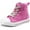 Pink01, variant on Kushyshoo Kids Canvas Sneakers Black High-Top Children Walking Shoes 11M
