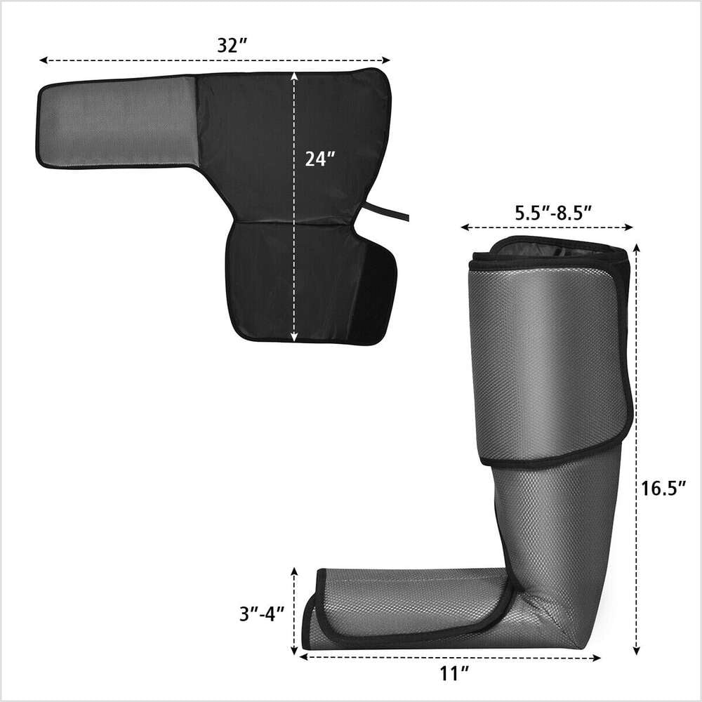 Leg Air Pneumatic Massager Foot Compression Pressure Massage MACchinne w/ Remoter