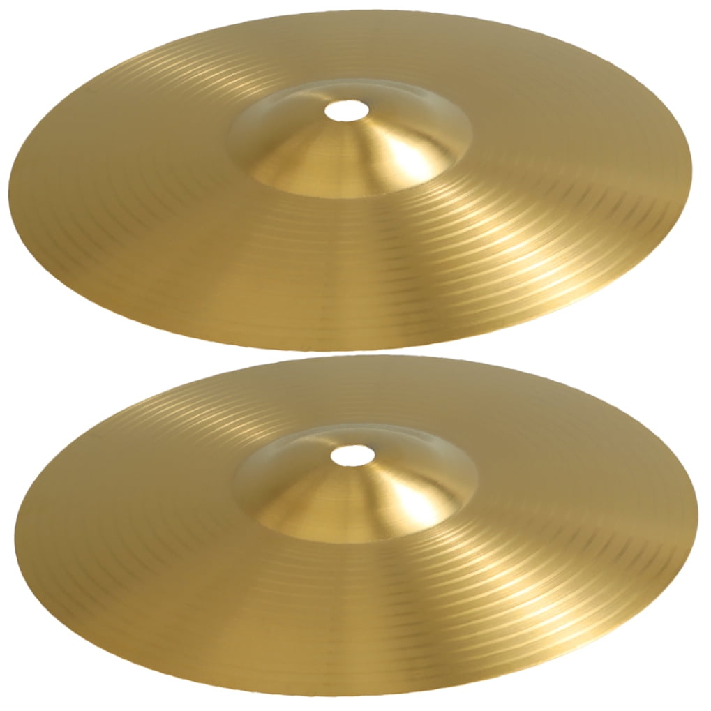 LEORX Golden Brass Drum Cymbals for Jazz Drum Set Practice Lightweight Portable 2pcs 10.5 inches