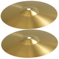 thumbnail image 4 of OUNONA 2 Pcs Cymbale Ronde Jazz Brass Production Musicale Dorée Performances Musicales, 4 of 7