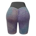 thumbnail image 6 of FANNYC Women's Yoga Sports Shorts Tights Leggings Tie Dye High Waist Bike Shorts Tummy Control Athletic Workout Running Shorts Half Pants Trousers Leggings, 6 of 7