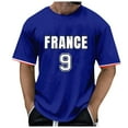 thumbnail image 1 of T-shirts Hommes Printemps Été Mode Imprimé Drapeau Français Manches Courtes Confortables Chemises Hommes Noir m, 1 of 4