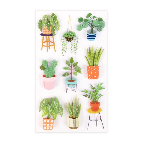 12 Pack: House Plant Stickers by Recollections